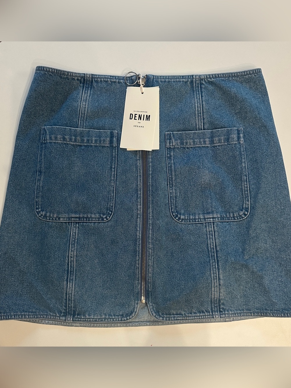 Sezane Fox Denin Skirt NWT